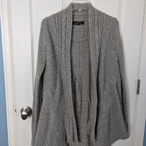 Topshop Cozy Gray Women's Sweater Cardigan Alpaca Blend Oversized